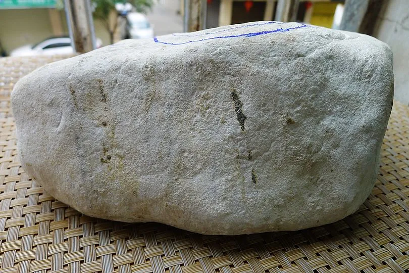 Natural Jade Rough Jadeite Raw (4.35kg,24X13X9.6cm)