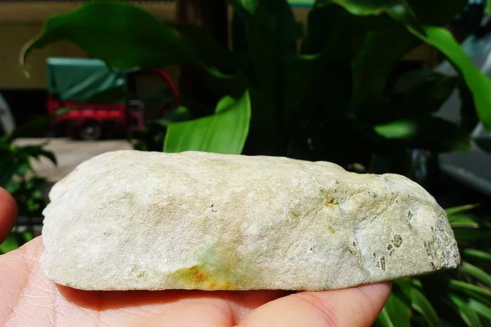 Natural Jade Rough Jadeite Raw (438g,13.8X8.3X2.2cm)