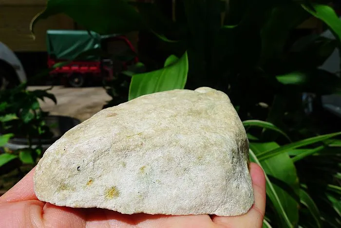 Natural Jade Rough Jadeite Raw (438g,13.8X8.3X2.2cm)