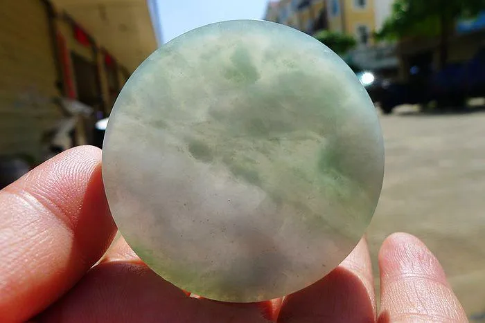 Natural Jade Rough Jadeite Raw (43g,5.4X0.5cm)