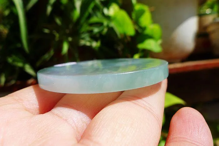 Natural Jade Rough Jadeite Raw (43g,5.4X0.5cm)