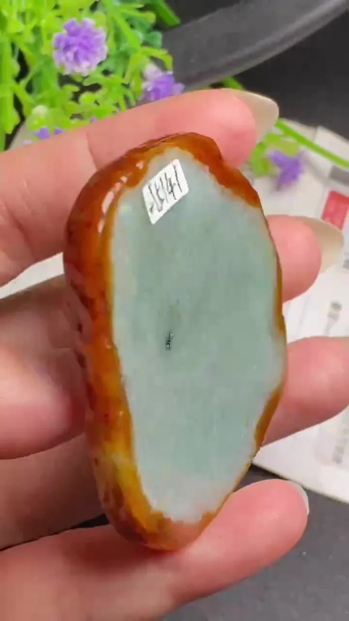 Natural Jade Rough Jadeite Raw (44g,54X48X6.9mm)-A5141