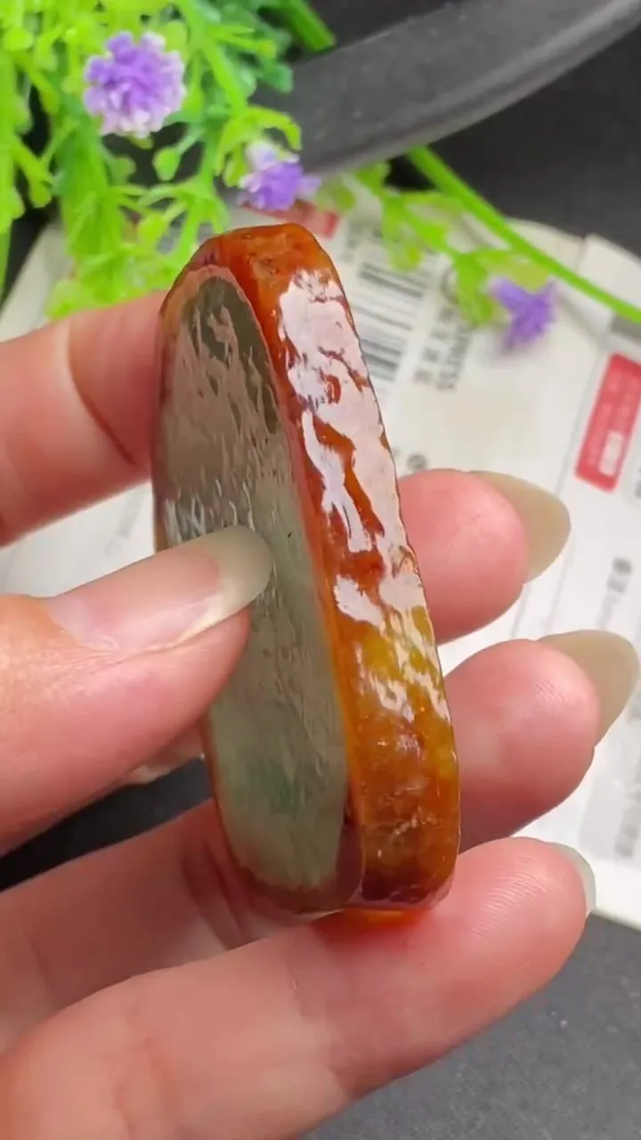 Natural Jade Rough Jadeite Raw (44g,54X48X6.9mm)-A5141