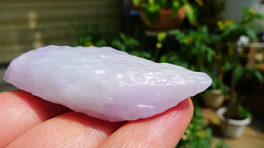 Natural Jade Rough Jadeite Raw (46g,6.8X2.8X1.8cm)