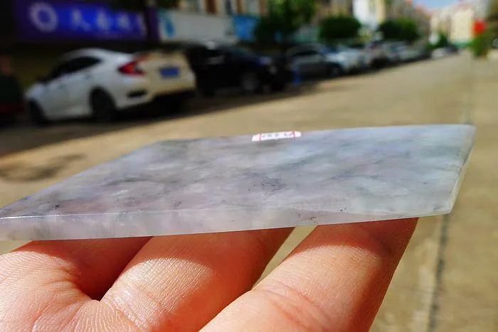 Natural Jade Rough Jadeite Raw (48g,8.9X4.5X0.5cm)