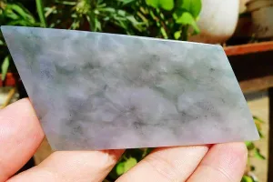 Natural Jade Rough Jadeite Raw (48g,8.9X4.5X0.5cm)