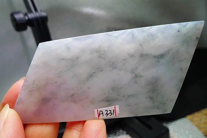 Natural Jade Rough Jadeite Raw (48g,8.9X4.5X0.5cm)
