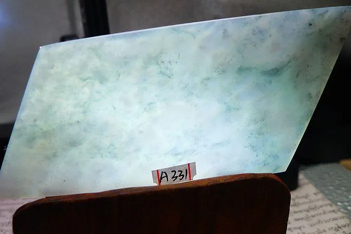 Natural Jade Rough Jadeite Raw (48g,8.9X4.5X0.5cm)