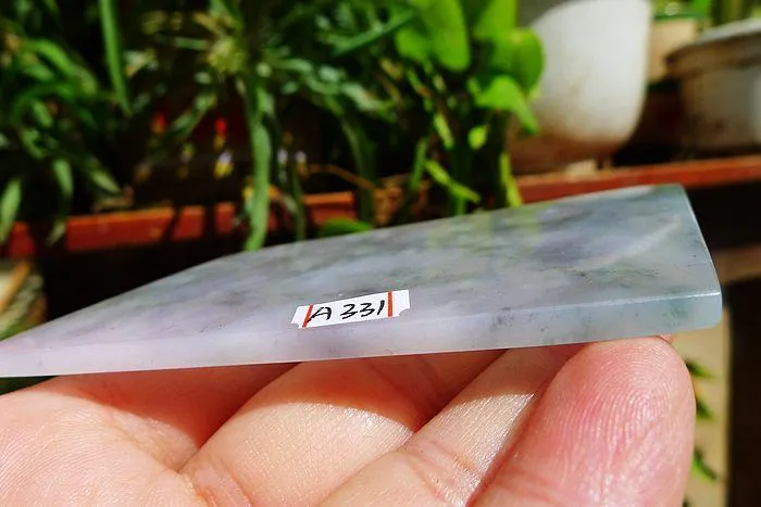 Natural Jade Rough Jadeite Raw (48g,8.9X4.5X0.5cm)
