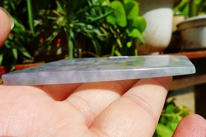 Natural Jade Rough Jadeite Raw (48g,8.9X4.5X0.5cm)