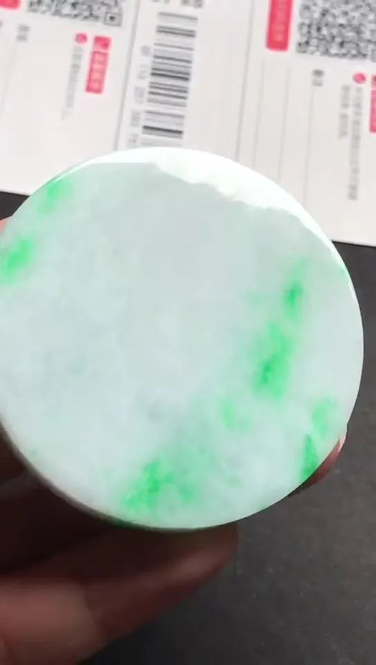Natural Jade Rough Jadeite Raw (5.3x5.3x0.66cm)-S6690