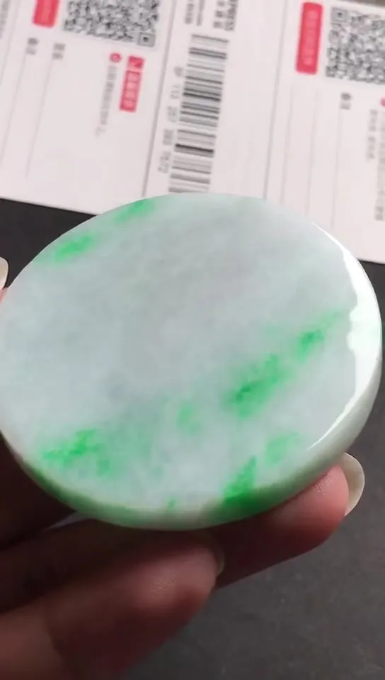 Natural Jade Rough Jadeite Raw (5.3x5.3x0.66cm)-S6690