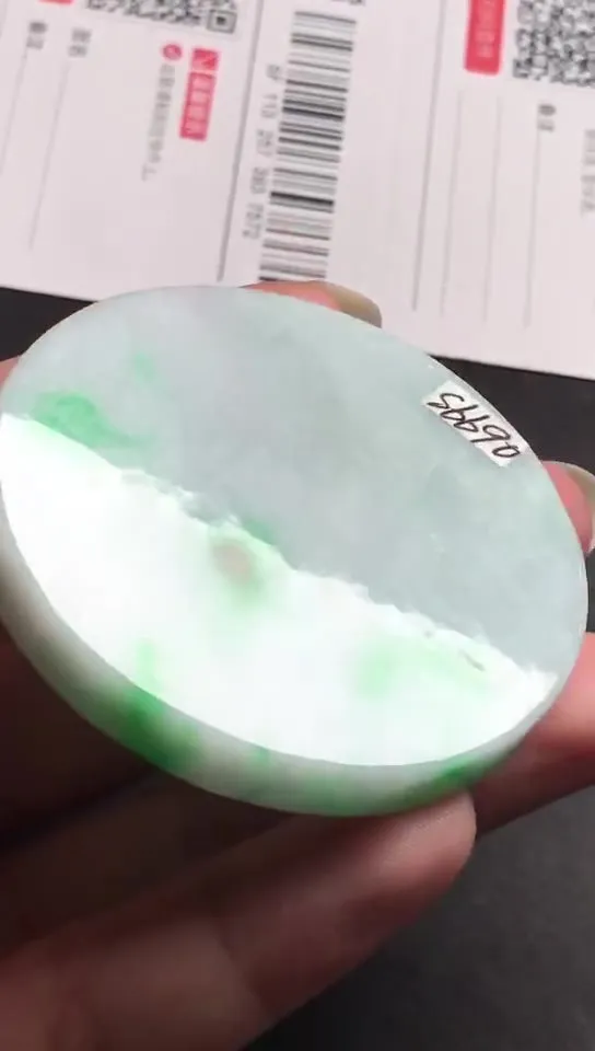Natural Jade Rough Jadeite Raw (5.3x5.3x0.66cm)-S6690