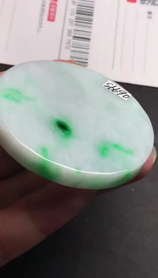 Natural Jade Rough Jadeite Raw (5.3x5.3x0.66cm)-S6690