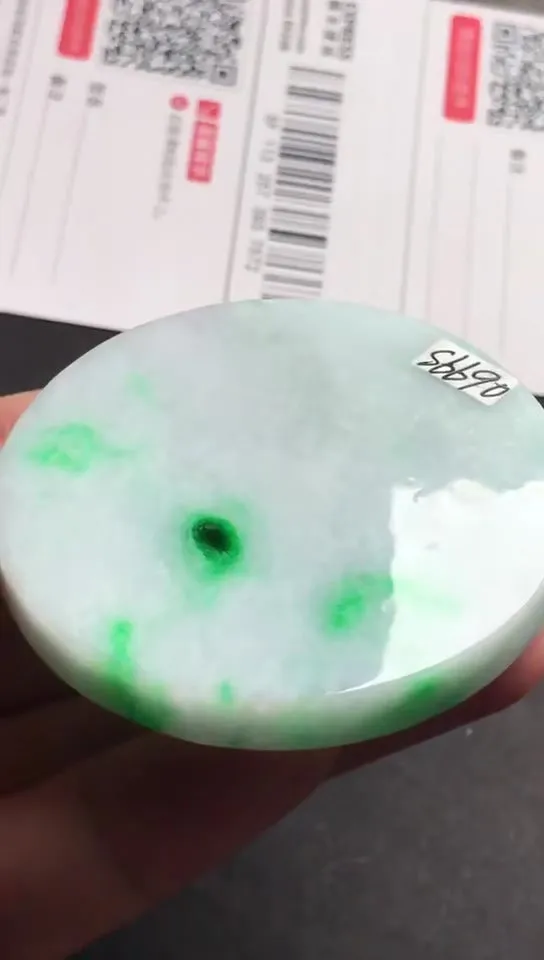 Natural Jade Rough Jadeite Raw (5.3x5.3x0.66cm)-S6690