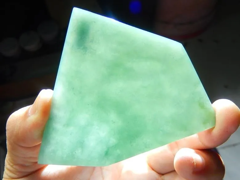 Natural Jade Rough Jadeite Raw (59g, 73X71X4.9mm)