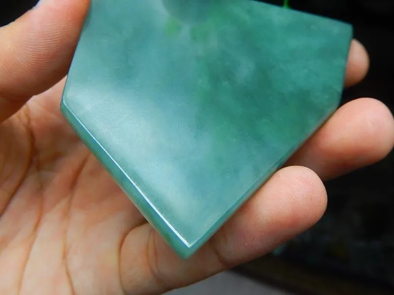 Natural Jade Rough Jadeite Raw (59g, 73X71X4.9mm)