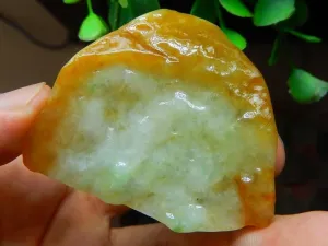 Natural Jade Rough Jadeite Raw (64g, 55X53X18mm)