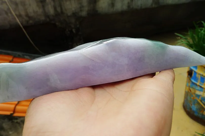 Natural Jade Rough Jadeite Raw (703g, 155X75X34mm)