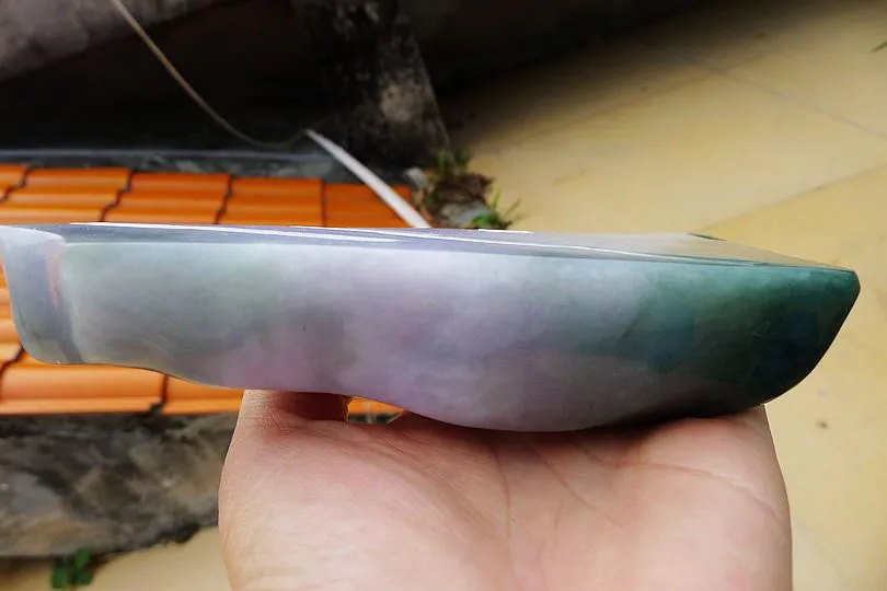 Natural Jade Rough Jadeite Raw (703g, 155X75X34mm)