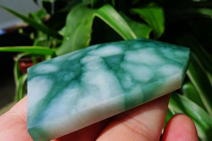 Natural Jade Rough Jadeite Raw (73g,6.9X5.3X0.6cm)