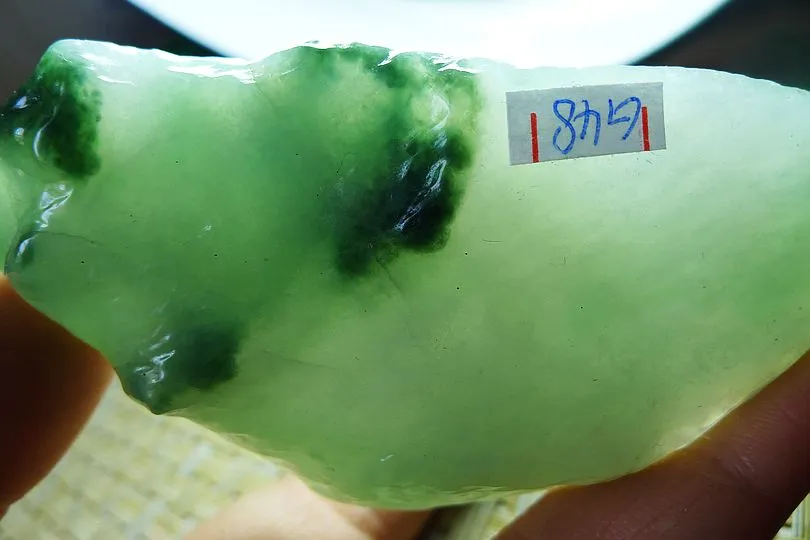 Natural Jade Rough Jadeite Raw (88g,8X4.8X1.5cm)
