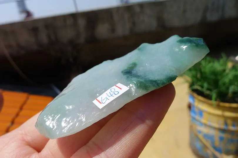 Natural Jade Rough Jadeite Raw (88g,8X4.8X1.5cm)