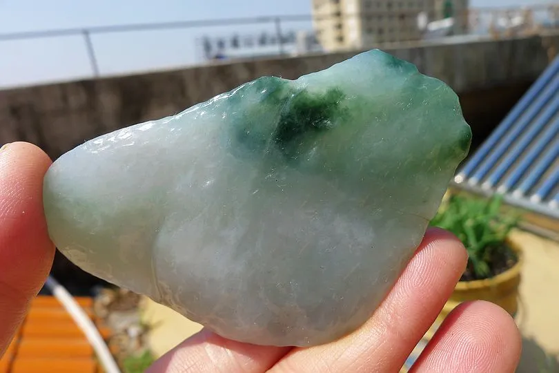 Natural Jade Rough Jadeite Raw (88g,8X4.8X1.5cm)