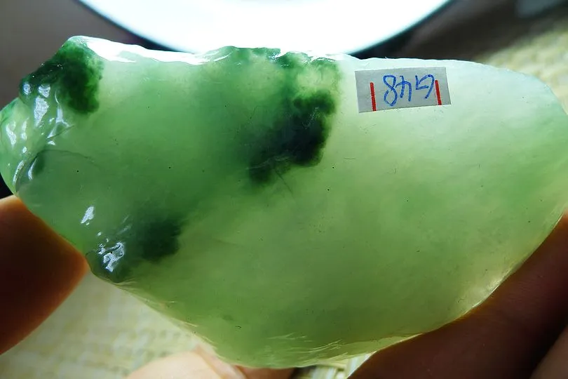 Natural Jade Rough Jadeite Raw (88g,8X4.8X1.5cm)