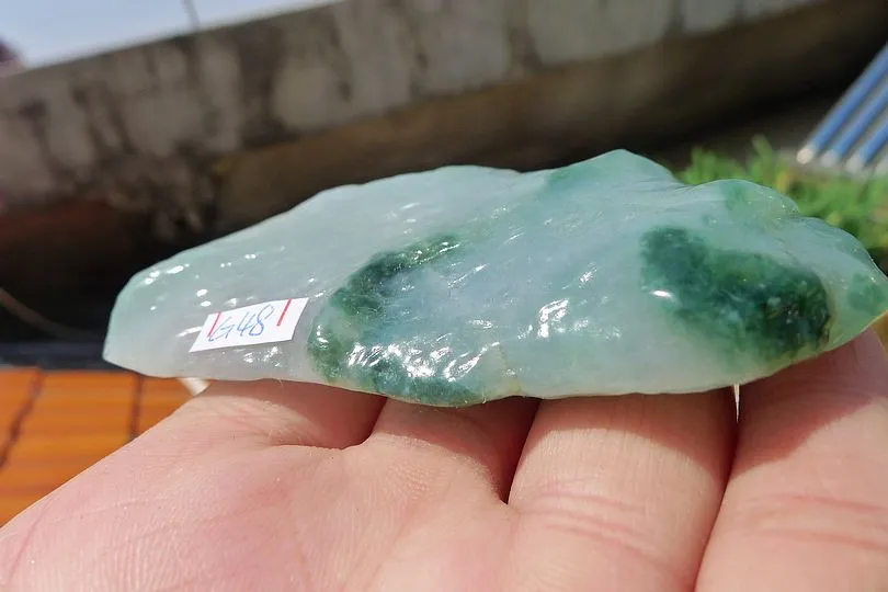 Natural Jade Rough Jadeite Raw (88g,8X4.8X1.5cm)