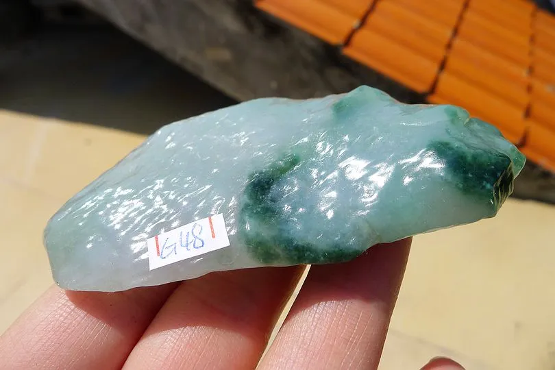 Natural Jade Rough Jadeite Raw (88g,8X4.8X1.5cm)