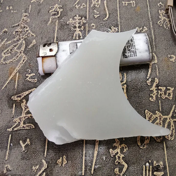 Natural Kunlun Jade Rough Nephrite Raw (100g, 7X6X1cm)