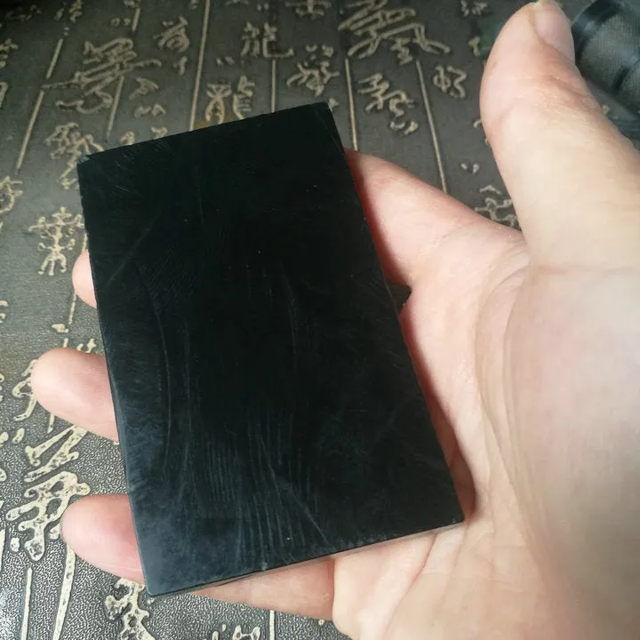 Natural Kunlun Jade Rough Nephrite Raw (111g, 8.5X5.2X0.8cm)