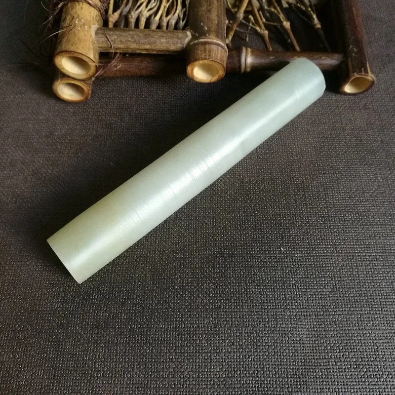 Natural Kunlun Jade Rough Nephrite Raw (117g,12.6X2cm)
