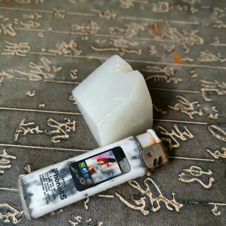 Natural Kunlun Jade Rough Nephrite Raw (124g, 4.6X3.7X2.6cm)
