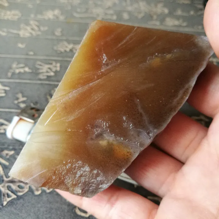 Natural Kunlun Jade Rough Nephrite Raw (181g, 6X3X2cm)