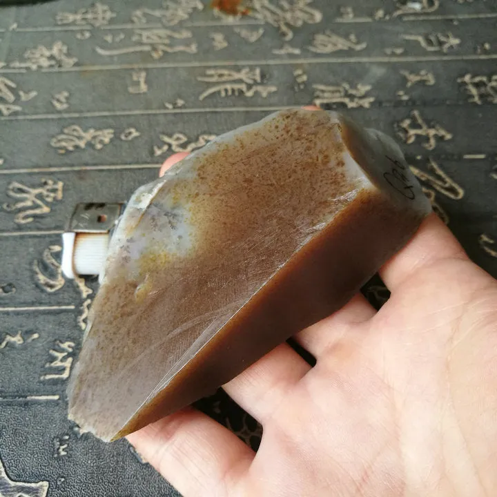 Natural Kunlun Jade Rough Nephrite Raw (186g, 9.5X4.5X2.6cm)