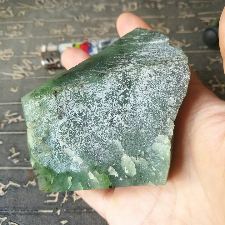 Natural Kunlun Jade Rough Nephrite Raw (200g, 6.5X5.5X3.5cm)