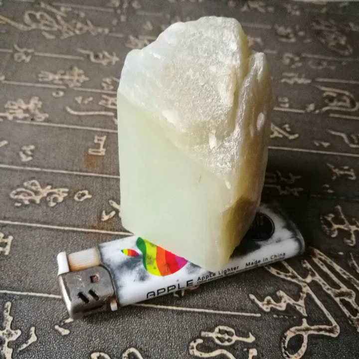 Natural Kunlun Jade Rough Nephrite Raw (264g, 6X6X4cm)