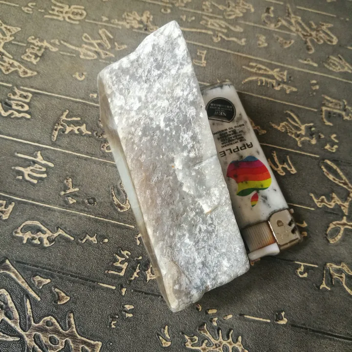 Natural Kunlun Jade Rough Nephrite Raw (314g, 8.5X5X3.2cm)