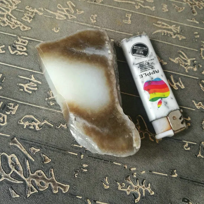 Natural Kunlun Jade Rough Nephrite Raw (314g, 8.5X5X3.2cm)