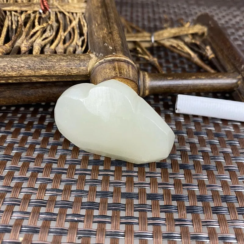 Natural Kunlun Jade Rough Nephrite Raw (32g,4.1X3.0X1.5cm)
