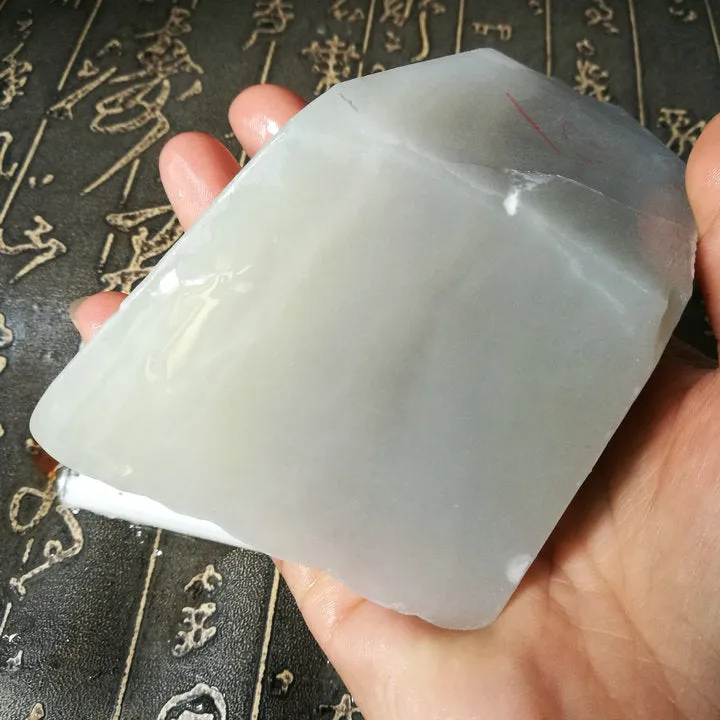 Natural Kunlun Jade Rough Nephrite Raw (357g, 9.5X5.5X3.5cm)