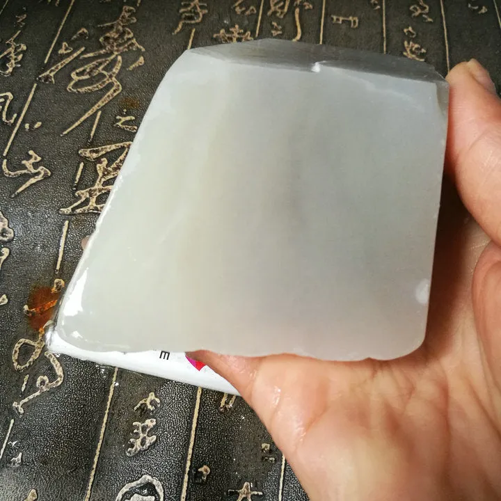 Natural Kunlun Jade Rough Nephrite Raw (357g, 9.5X5.5X3.5cm)