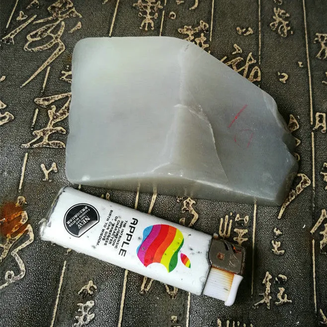 Natural Kunlun Jade Rough Nephrite Raw (357g, 9.5X5.5X3.5cm)