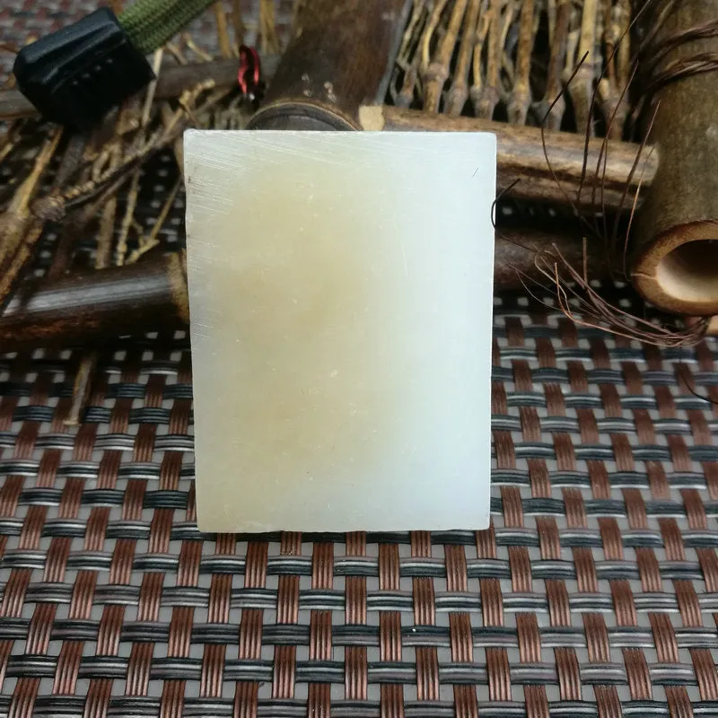 Natural Kunlun Jade Rough Nephrite Raw (37g, 4.7X3.5X0.8cm)