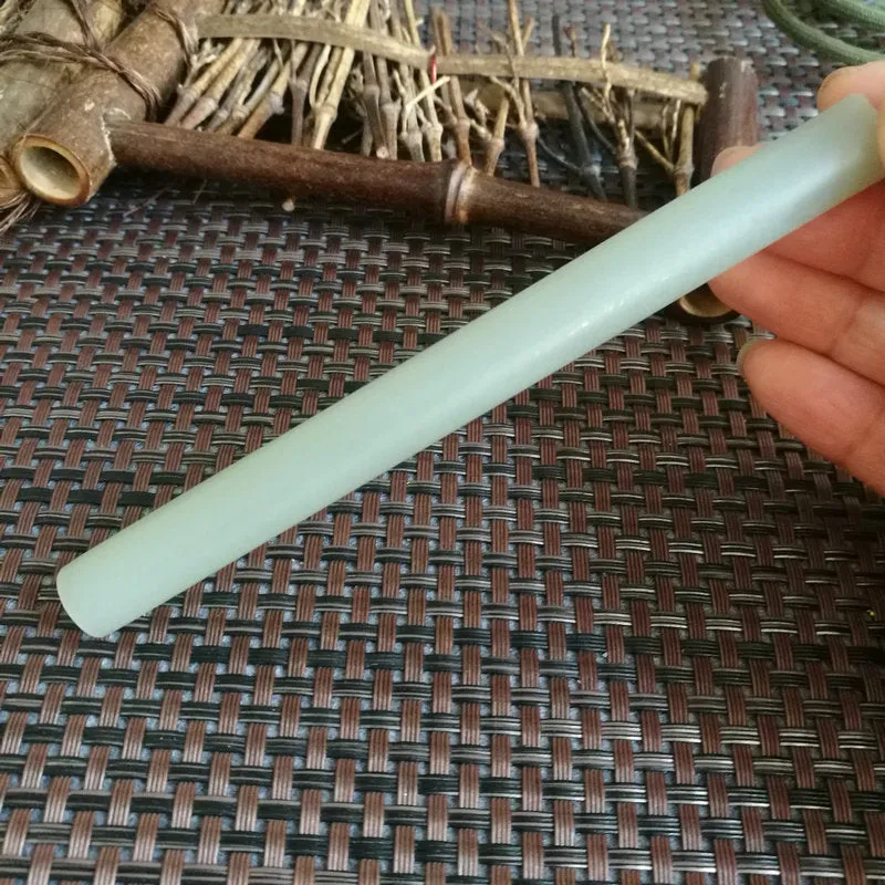 Natural Kunlun Jade Rough Nephrite Raw (38g,12.3X1.1cm)