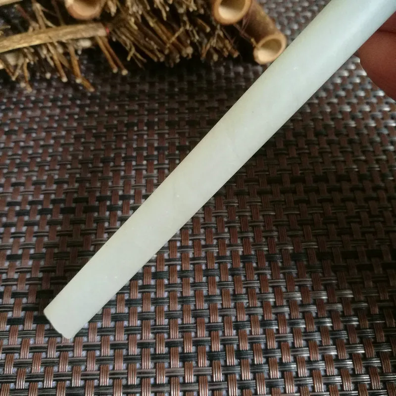 Natural Kunlun Jade Rough Nephrite Raw (43g,14X1.2cm)