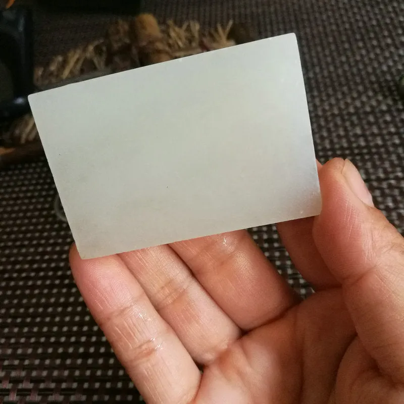 Natural Kunlun Jade Rough Nephrite Raw (64g, 5.9X4X0.9cm)