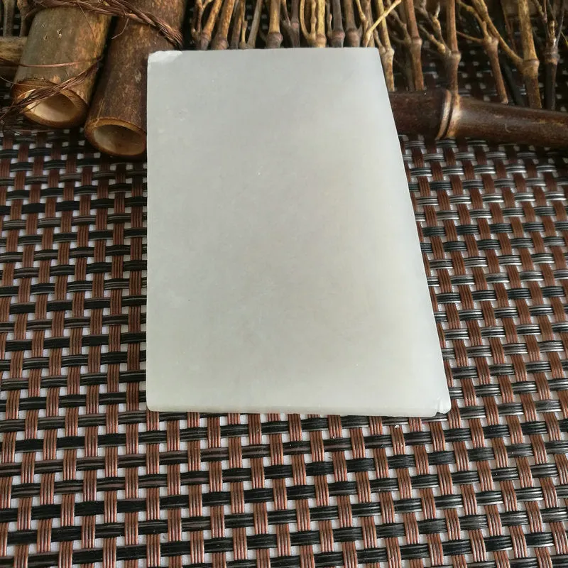 Natural Kunlun Jade Rough Nephrite Raw (81g,8.3X5.4X0.8cm)